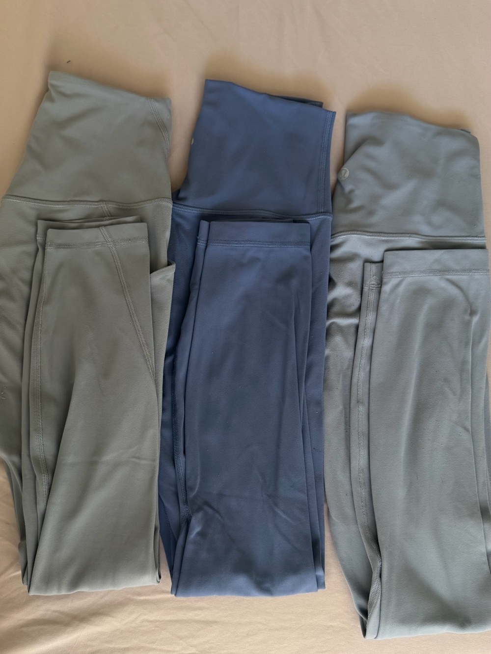 lululemon athletica Women's Performance Leggings - Slate Blue & Sage Green